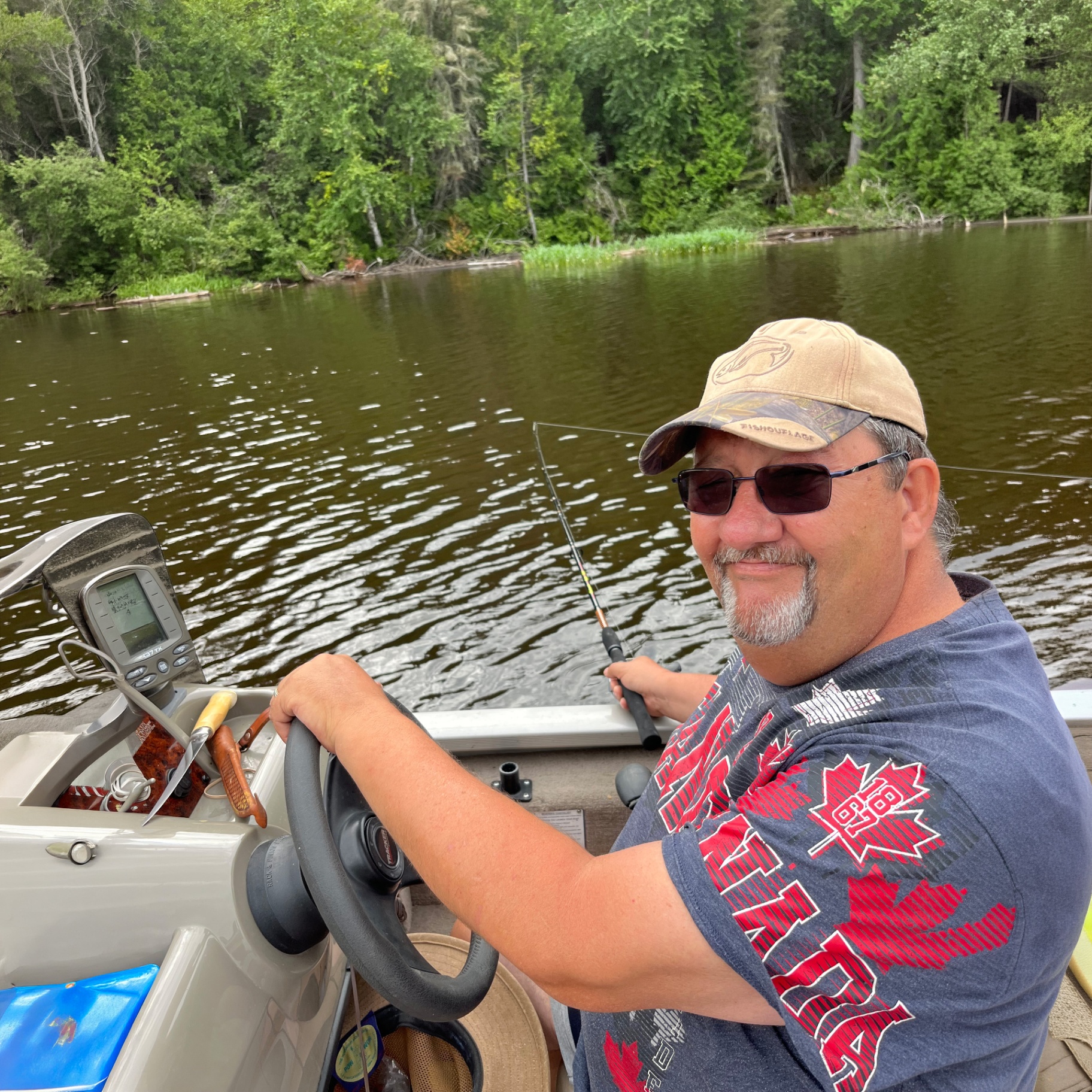 Ray fishing on the water in Northern Ontario